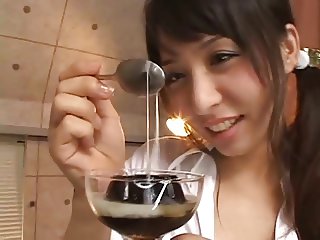 Yuka Osawa drinking sperm
