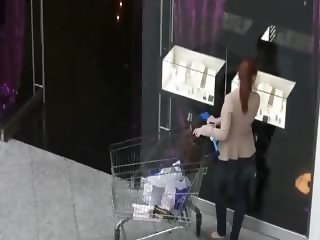 Real amateur sweetie fucked in the mall